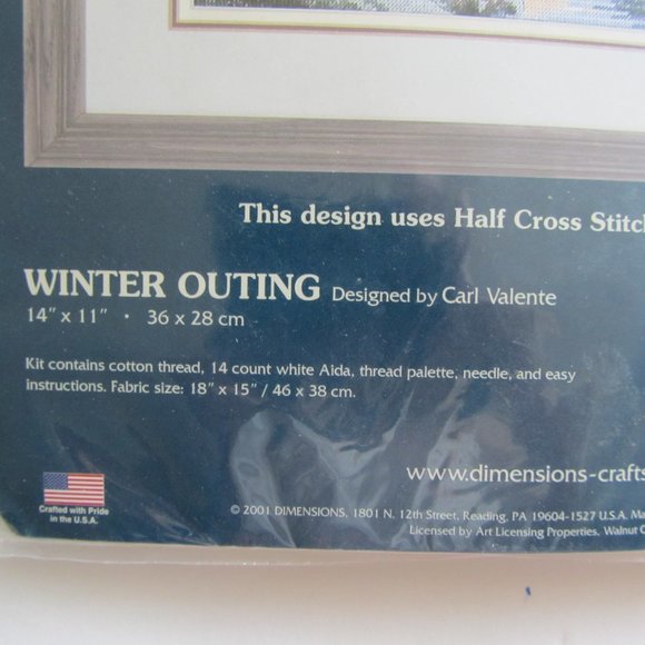 Sunset Dimensions Winter Outing Counted Cross Stitch Kit #13691 2001 - Picture 4 of 6